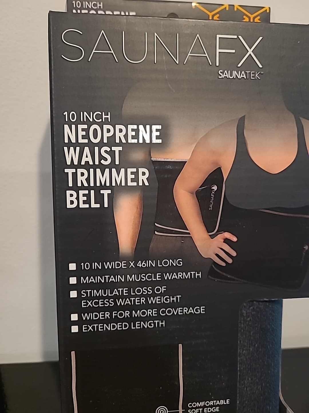 SaunaFX 10" Neoprene Waist Trimmer Belt-NWT-antimicrobial/maintain muscle warmth 2