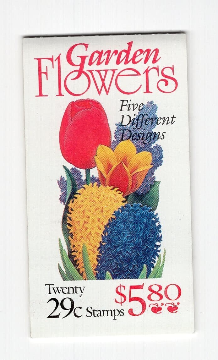 1993 29 cent Garden Flowers complete booklet of 20 Scott #BK208, Mint NH