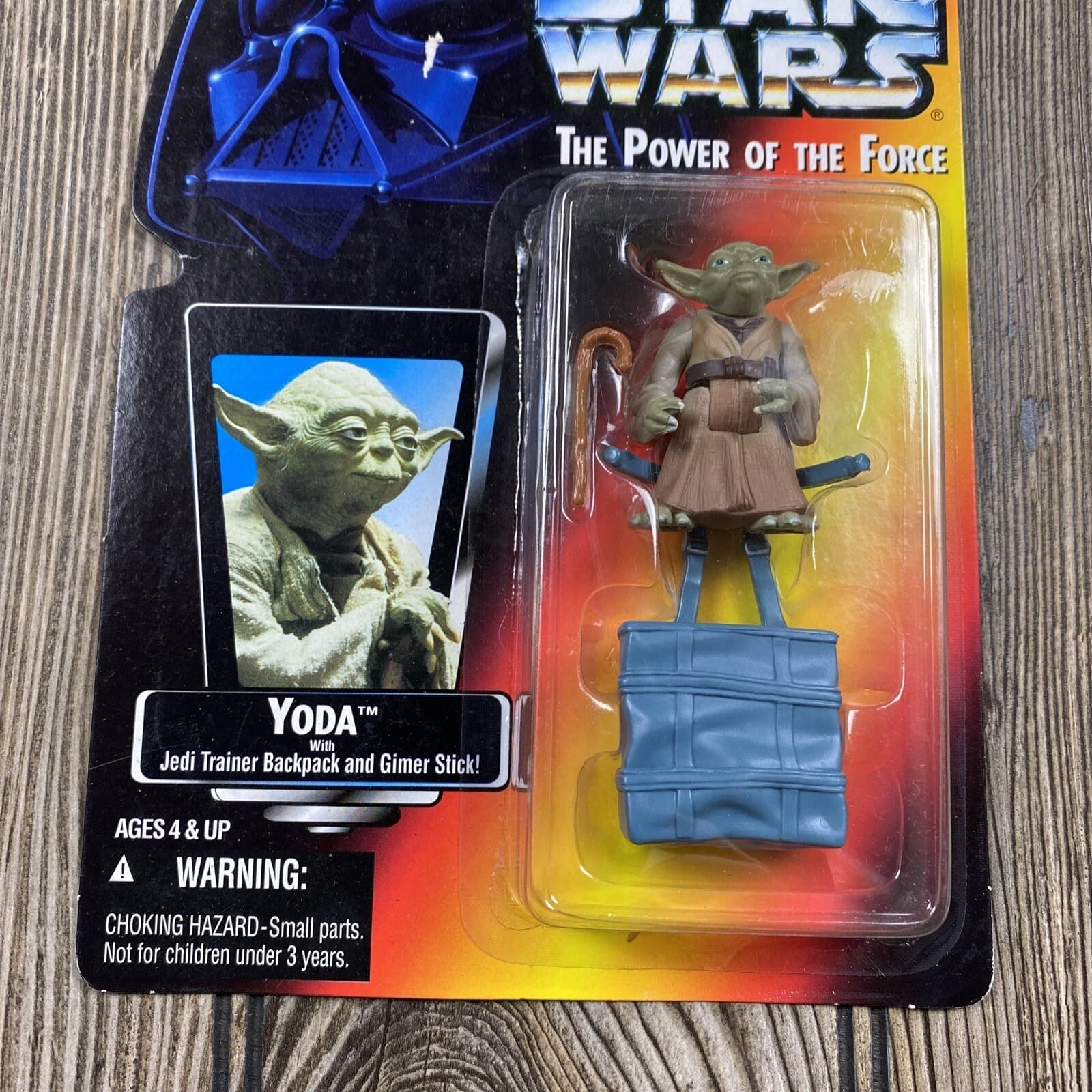 Star Wars Action Figure Yoda Power of the Force Red Carded Kenner 3.75 Inch Jedi 2