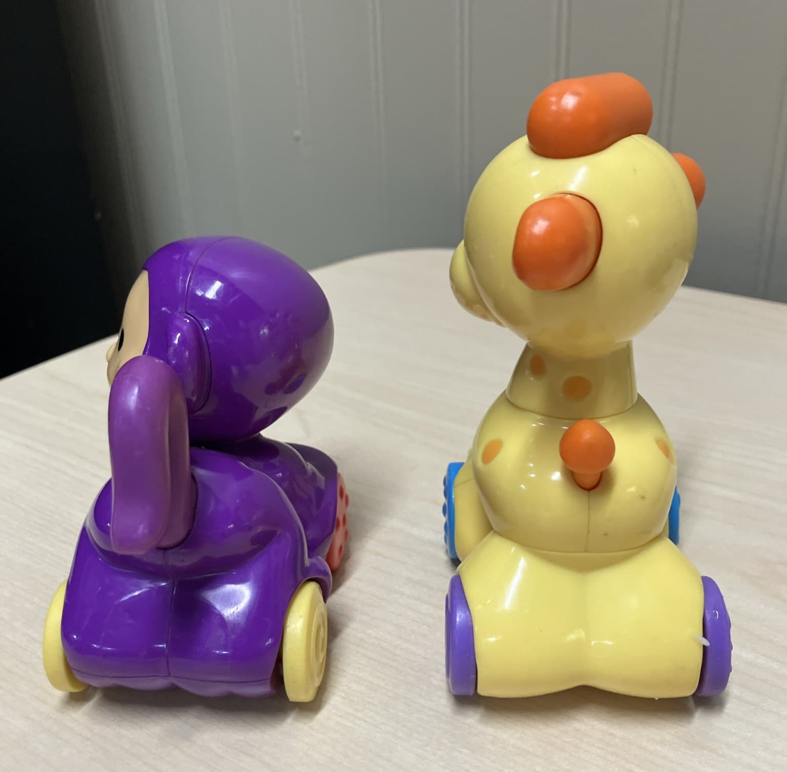 Fisher Price Amazing Animals Hippo Cow Clicks Giraffe Monkey w/ Wheels 3