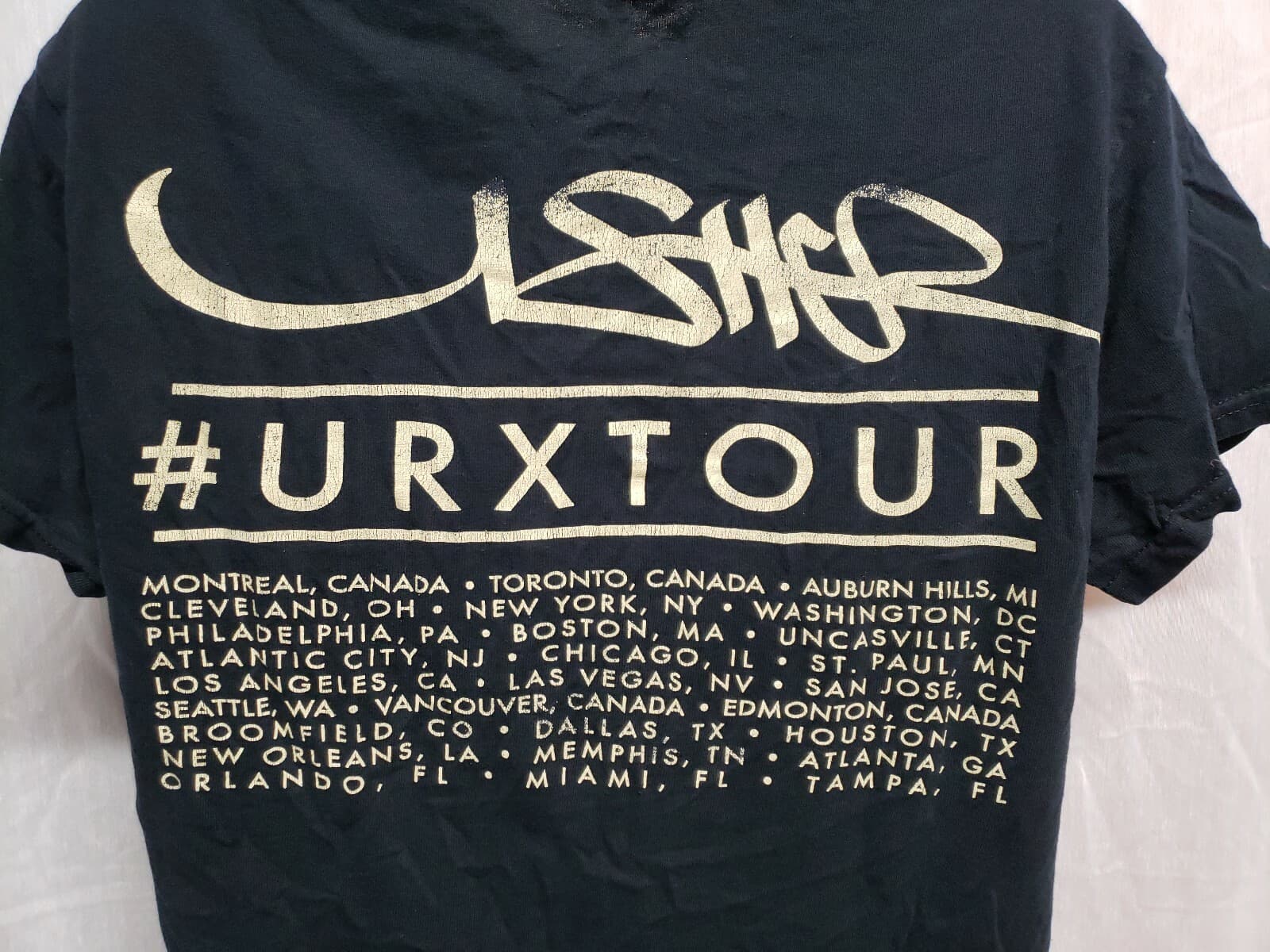 Usher urx Tour Adult Small Black TShirt 6