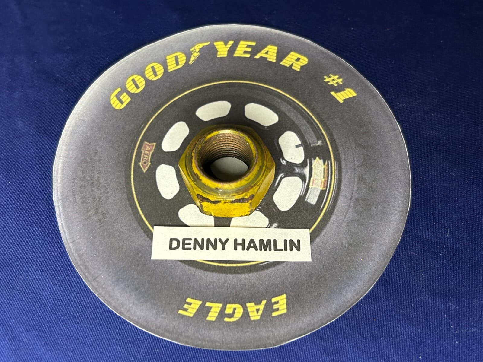 DENNY HAMLIN #11 Race Used NASCAR Lugnut Lug Nut June '08 Pocono 3rd Place COA