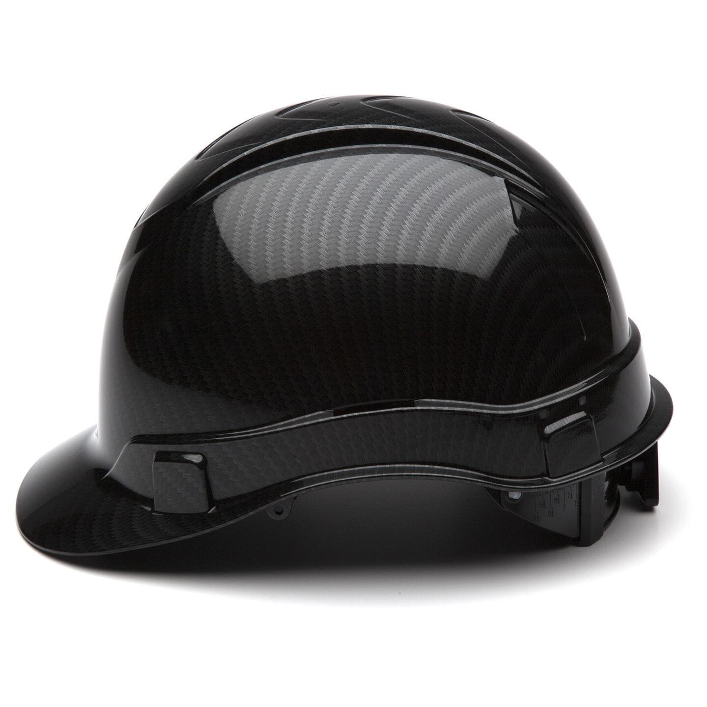 RIDGELINE GRAPHITE CAP SHINY BLACK PROTECTIVE CONSTRUCTION HARD HAT 4 PT RATCHET 3