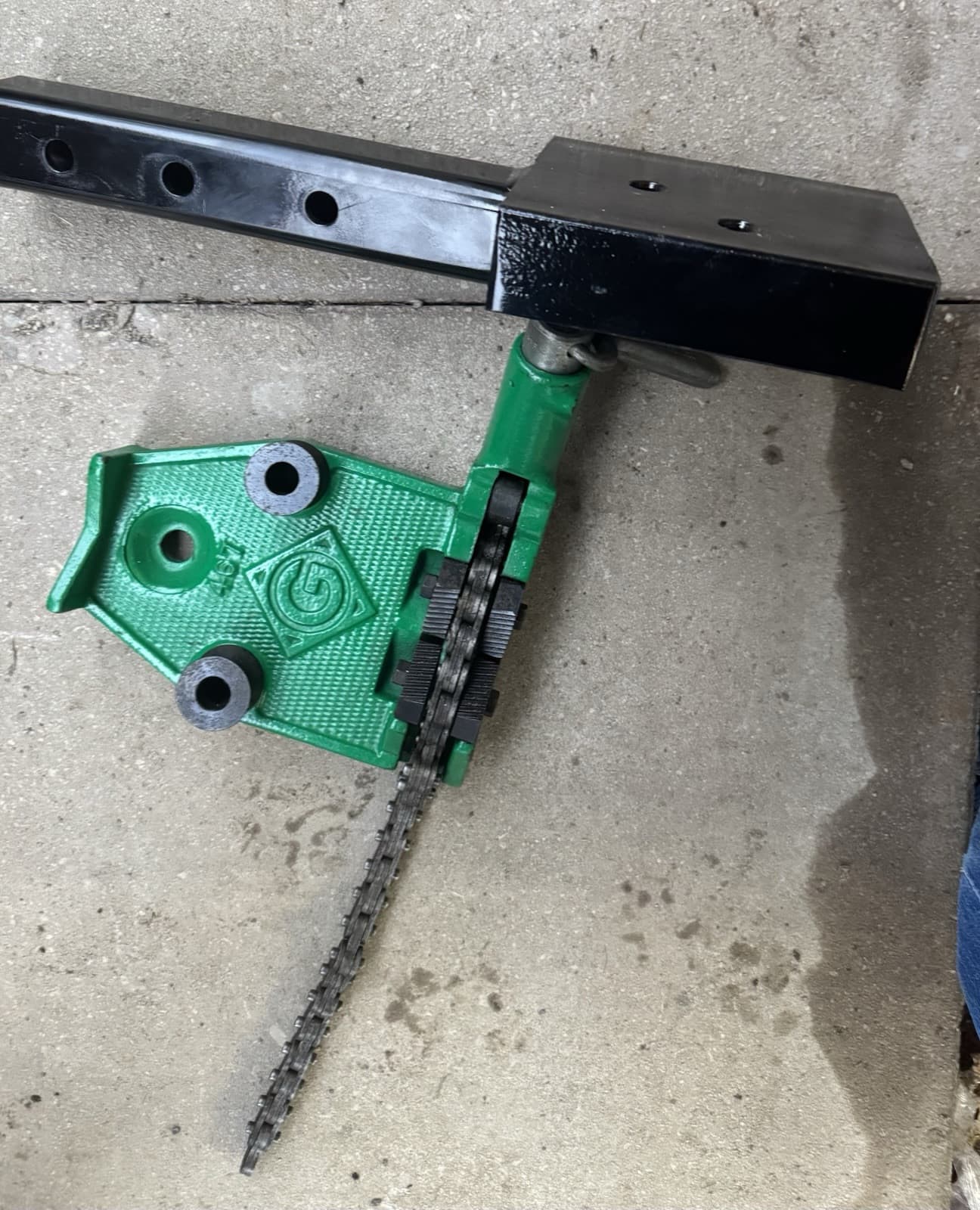 NEW Greenlee 467 Pipe Chain Vise With Custom 2” Trailer Receiver Hitch Mount NR 4