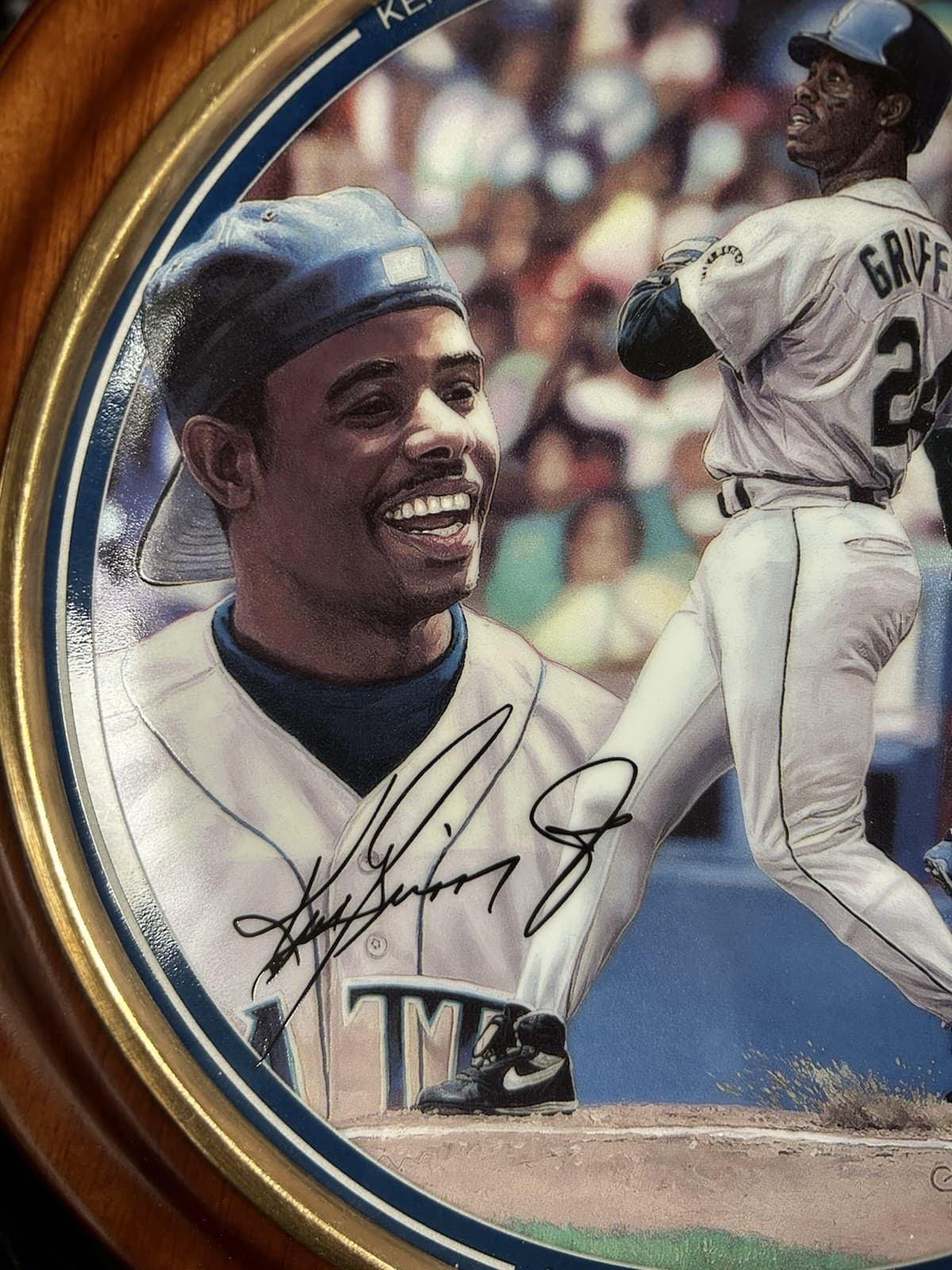 KEN GRIFFEY JR MVP SIGNED AUTO VTG SEATTLE  LIMITED EDITION PLATE Bradford 3