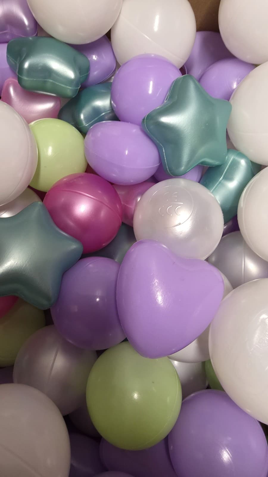 150 Pcs Ball Pit Balls, 2" - 2.5" Fun Shapes, Assorted Lot, Plastic  4