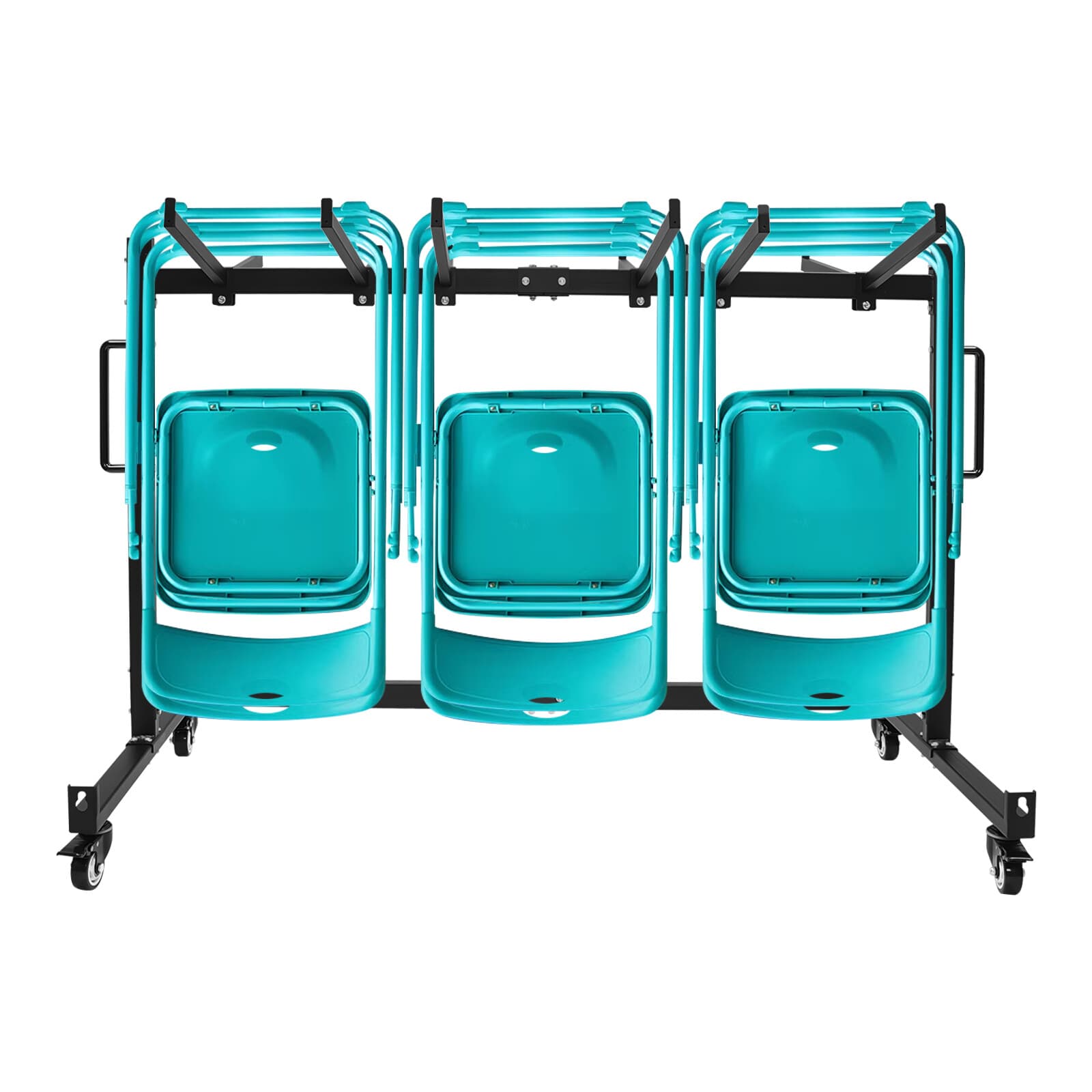 Folding Chair Rack Dolly Cart W/lock Caster Max 42 Foldingtables 12 Hanging Rods 5