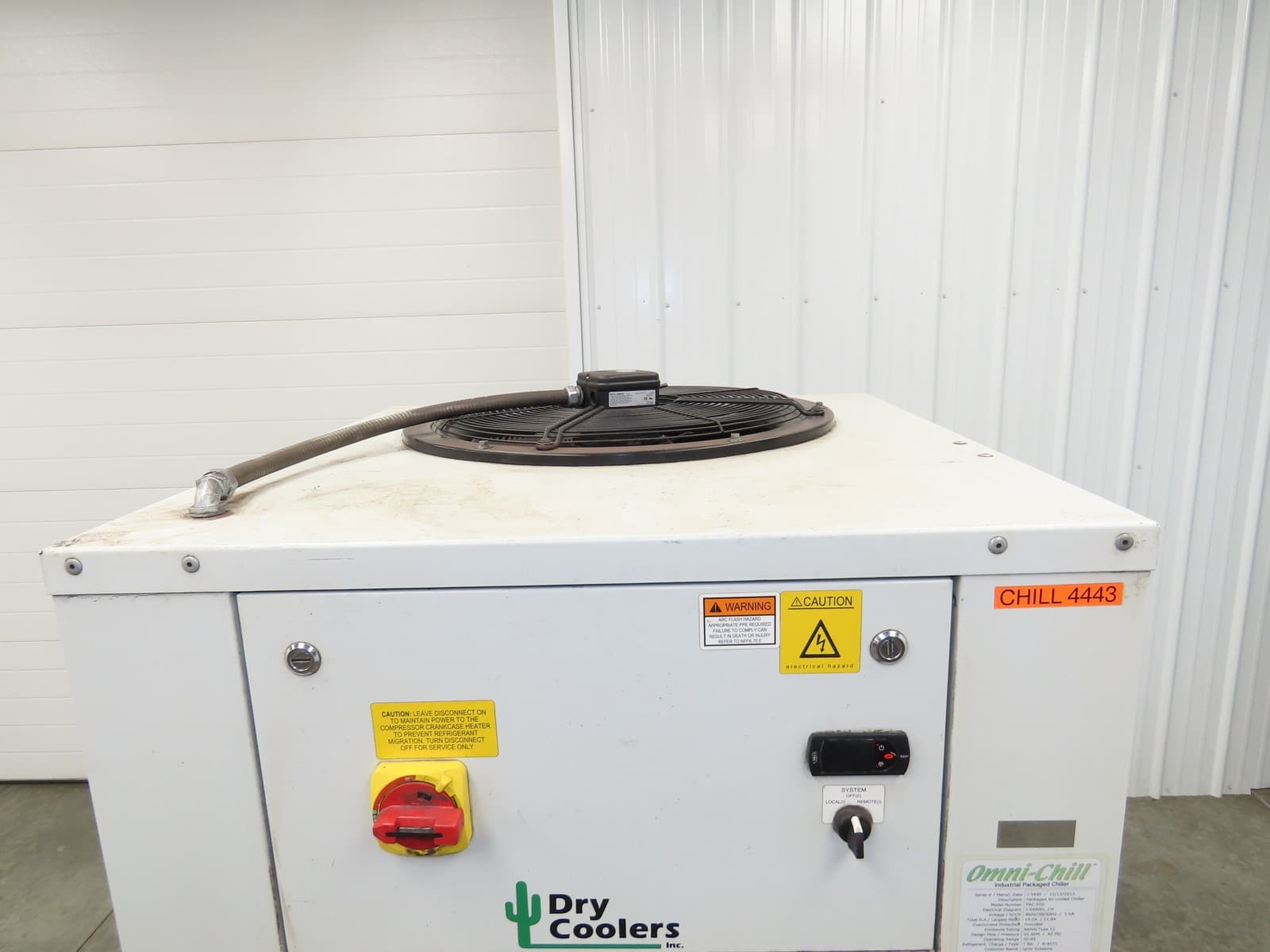 Dry Coolers PAC-050 Onmi Chiller Cooling Oil Chiller Air Cooled 480V 3Ph 25 GPM 6