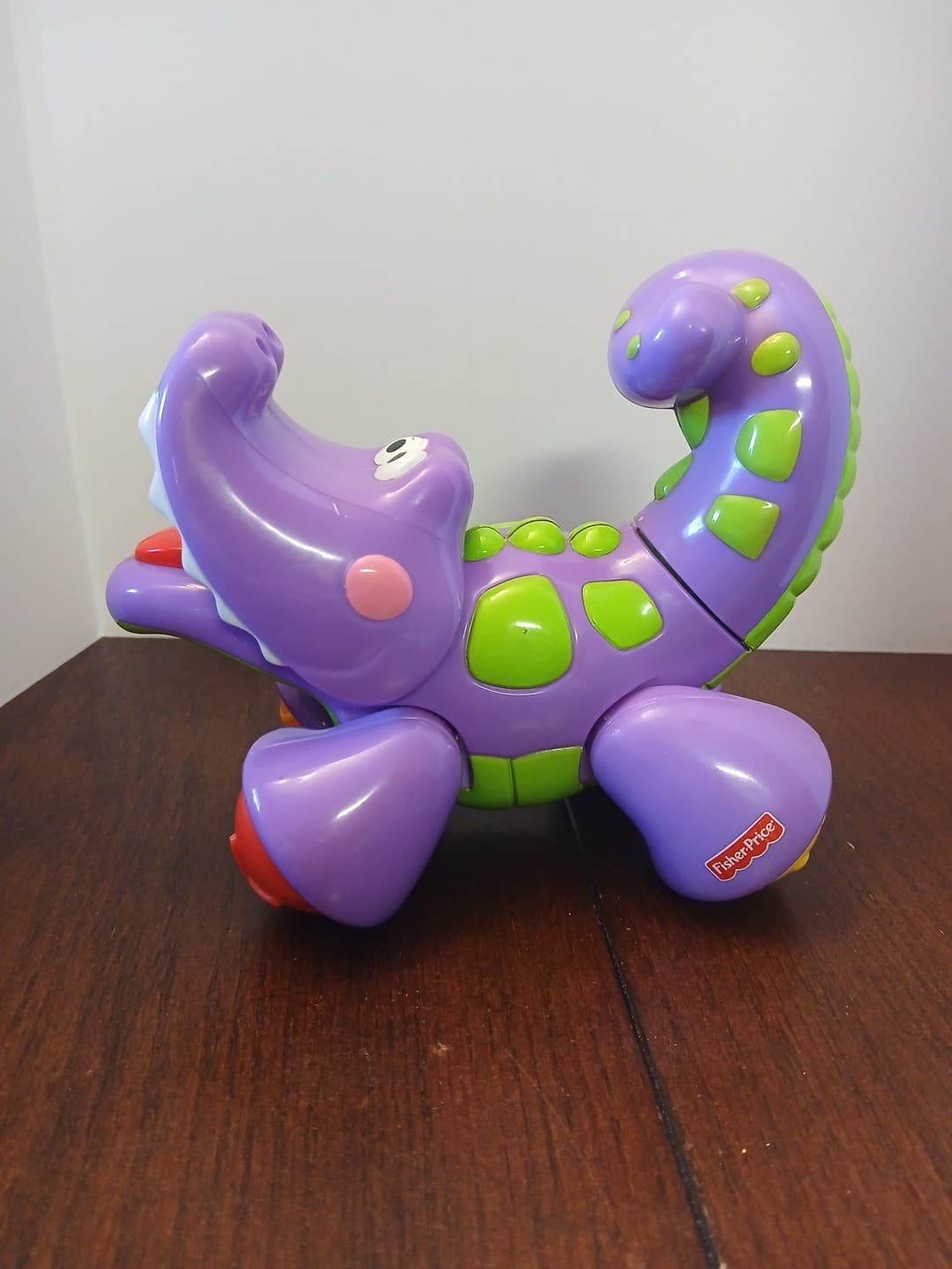 Fisher Price Click Clack Zoo Animal RARE PURPLE Crocodile. Toddler Baby Toy 3