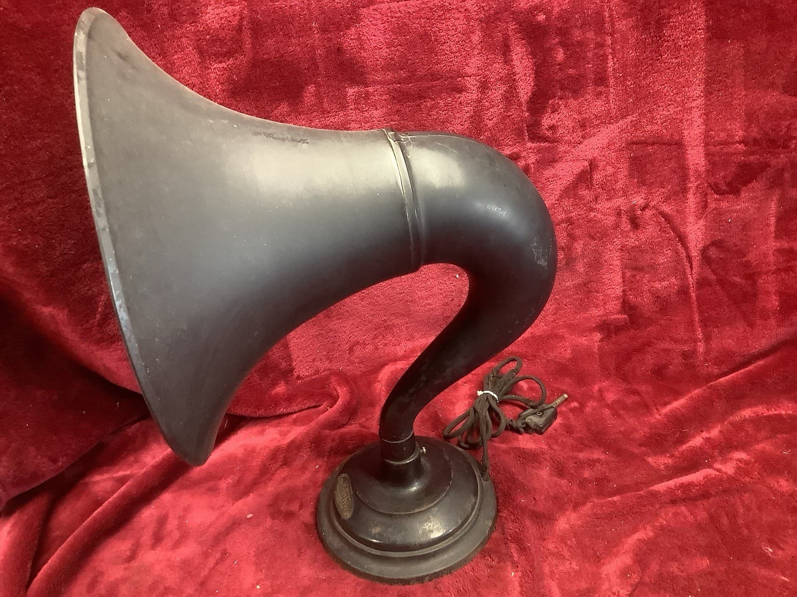 1920s TRIMM Goose Neck HORN SPEAKER - 1800 Ohms- 12” Bell Tube RADIO Nice! Works 5