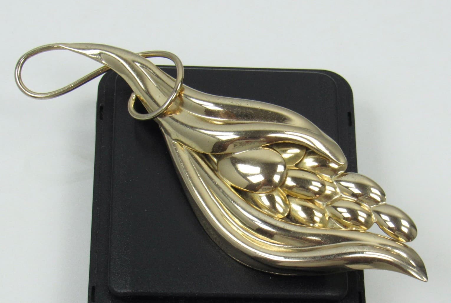 Huge Rare NAPIER Vermeil Sterling Silver Abstract Floral BROOCH PIN 25.2gm 3