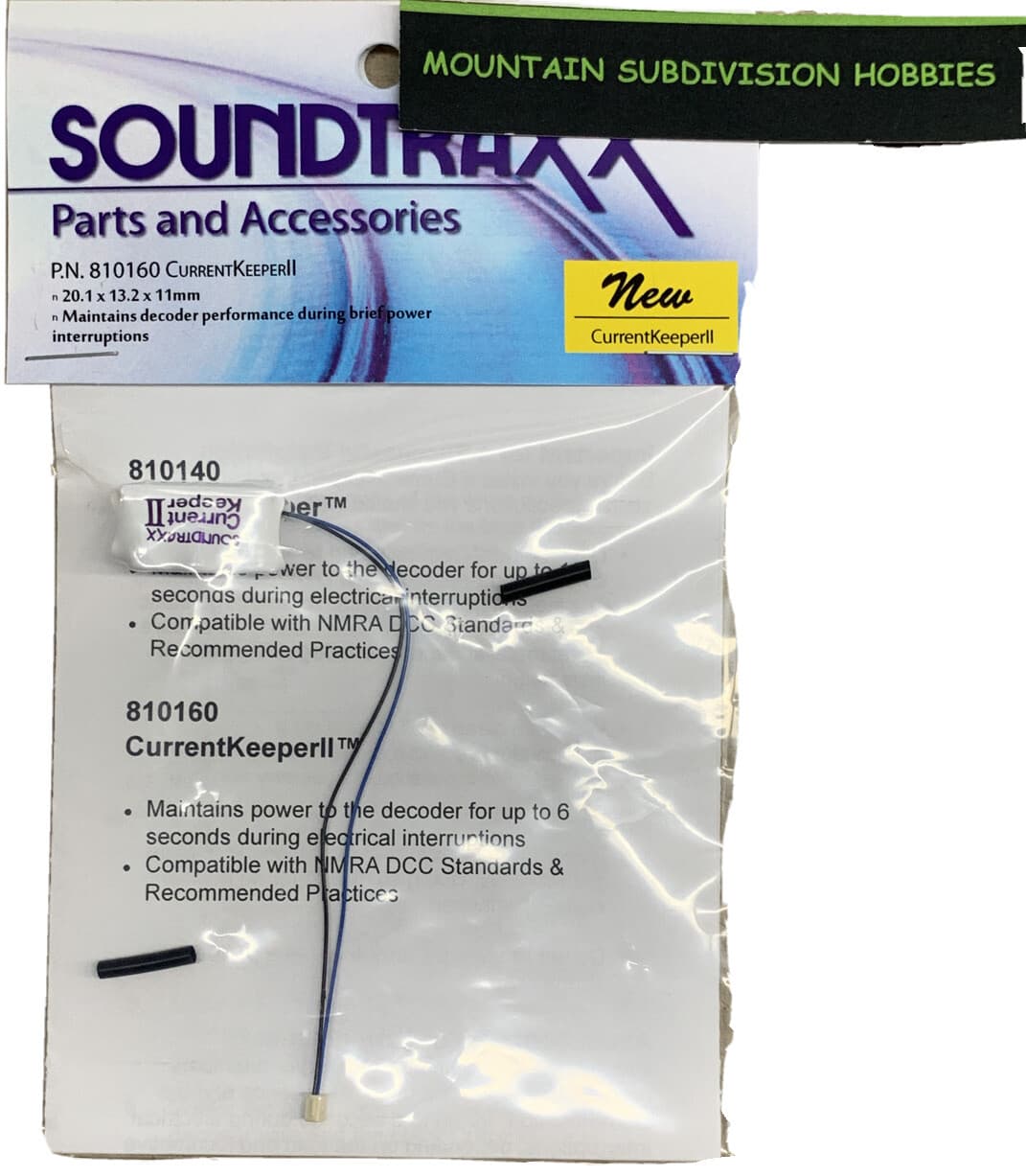 New Soundtraxx 810160 CurrentKeeper II ~ Maintain Power for up to 6 seconds     2