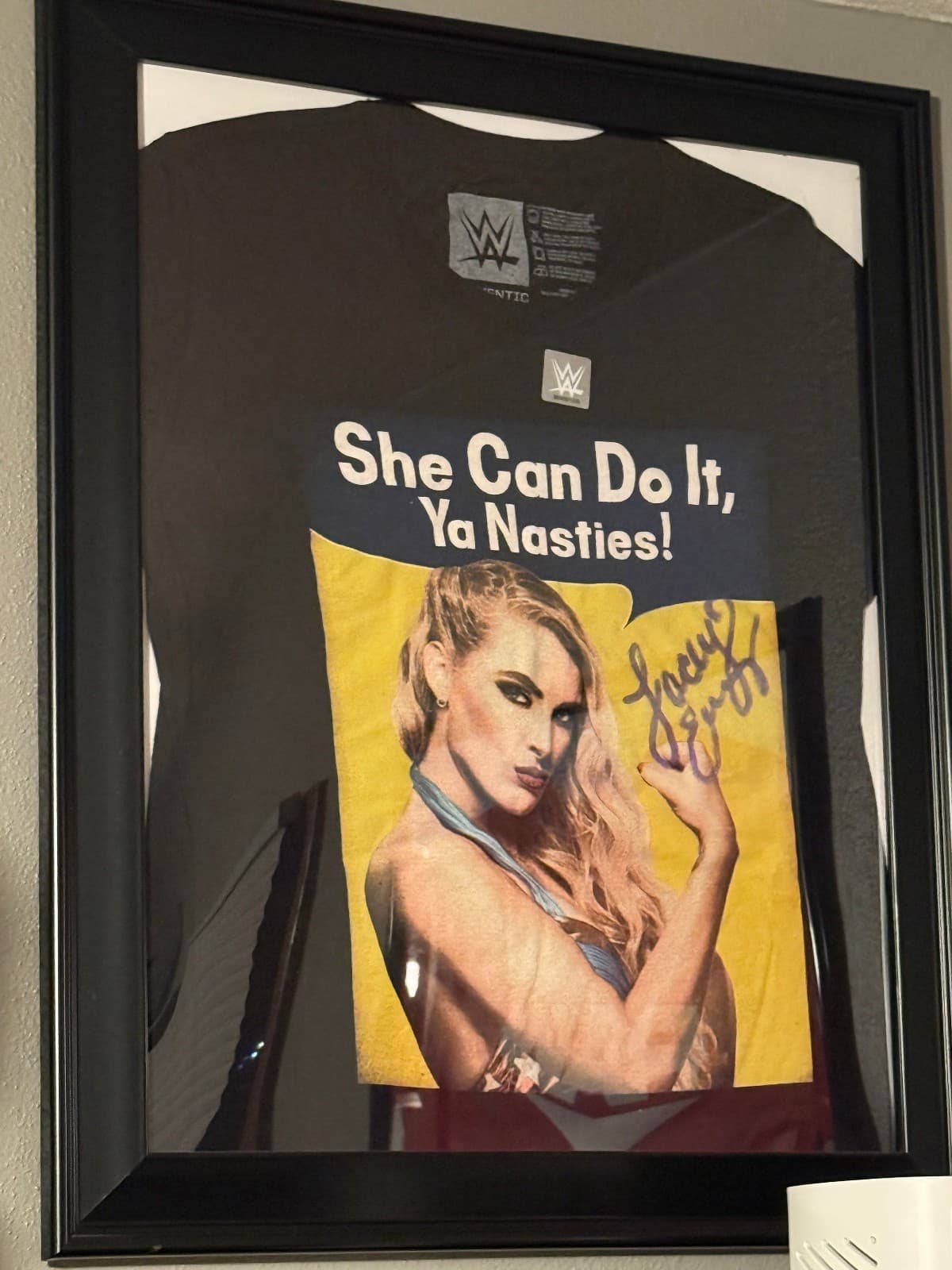 WWE - Lacey Evans Tshirt - AUTOGRAPHED - NO Frame - COA