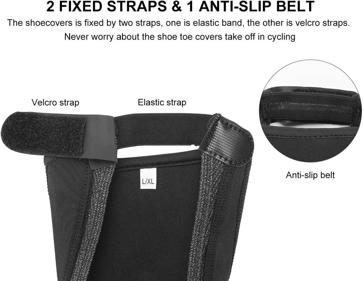 ROCKBROS Cycling Shoes Covers Thermal Shoes Toe Cover Windproof Half Shoecovers 3