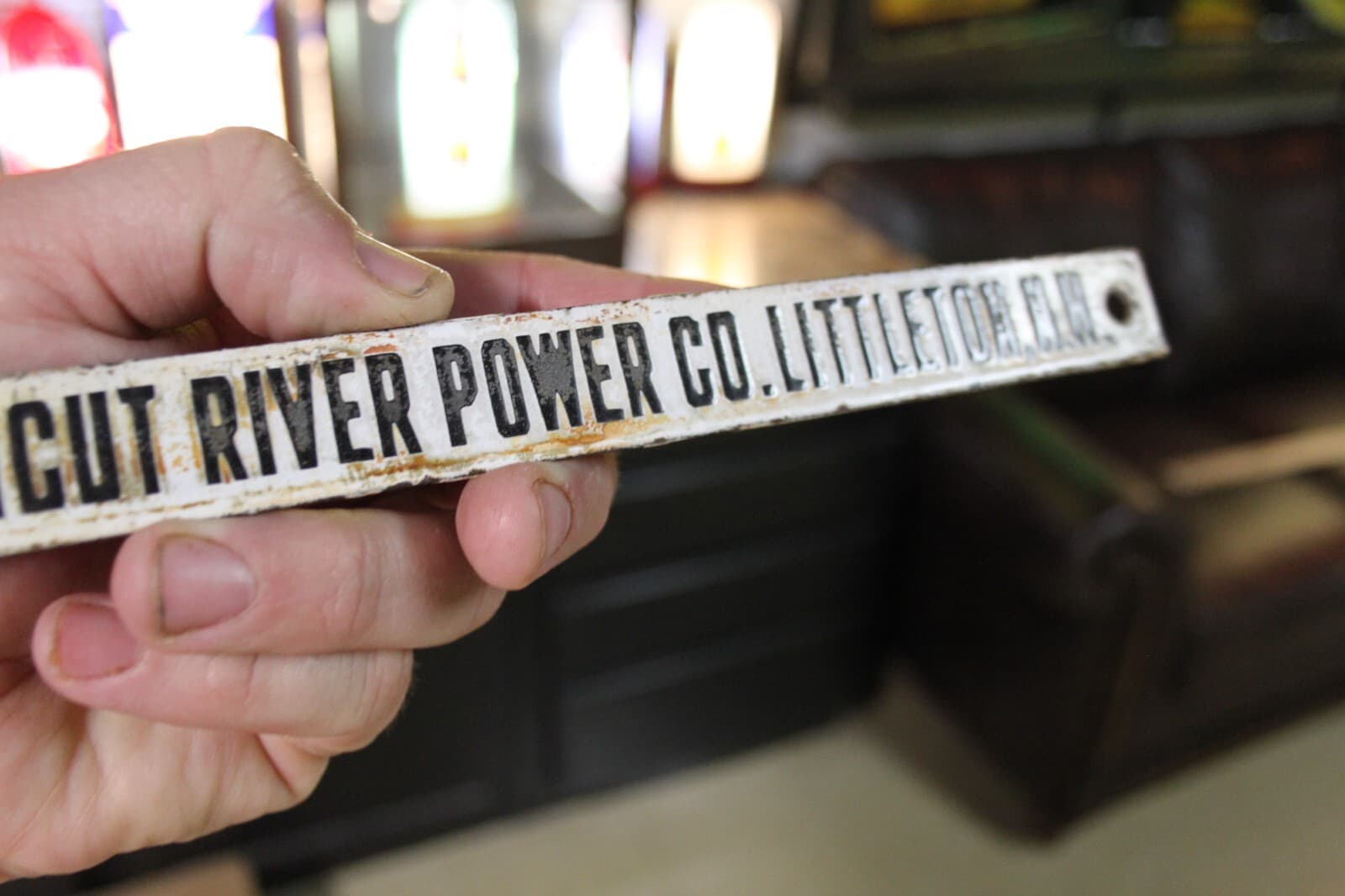 SCARCE 1920s CONNECTICUT RIVER POWER AND LIGHT COMPANY PORCELAIN SIGN REDDY GAS 4