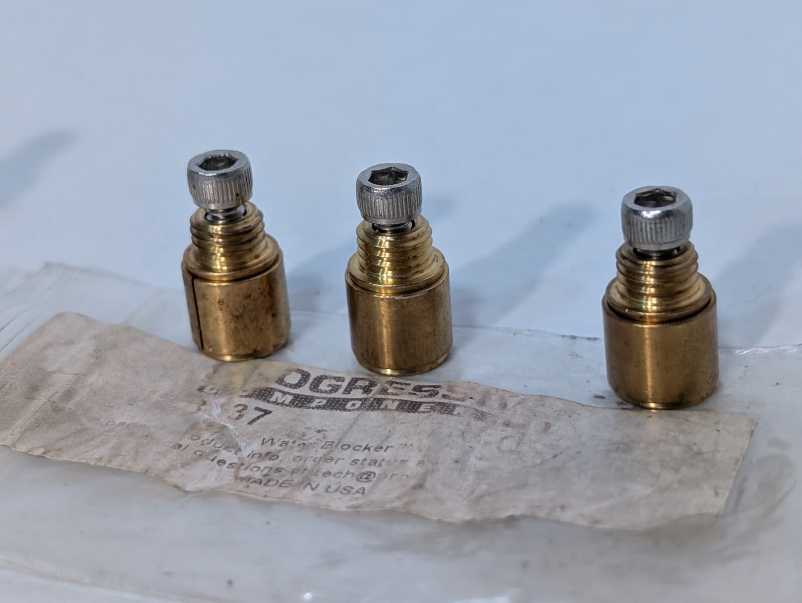 Lot of 6: Progressive Components Water Blocker WB562 9/16", Reusable, Threadless 5