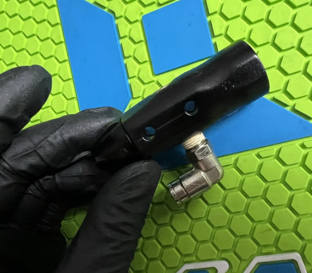 CUSTOM PRODUCTS DIRECT MOUNT ON/OFF ASA +SCREWS /ELBOW- DUST BLACK-CP PAINTBALL 5