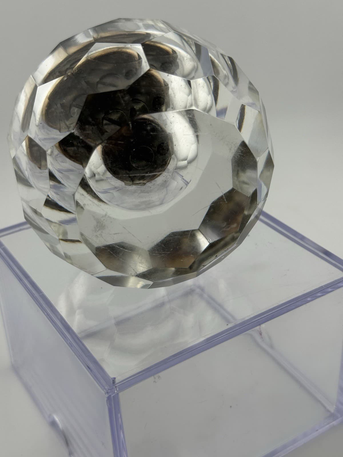 Vintage Japan Table Lighter Hand Cut Glass-Crystal 1970s 6