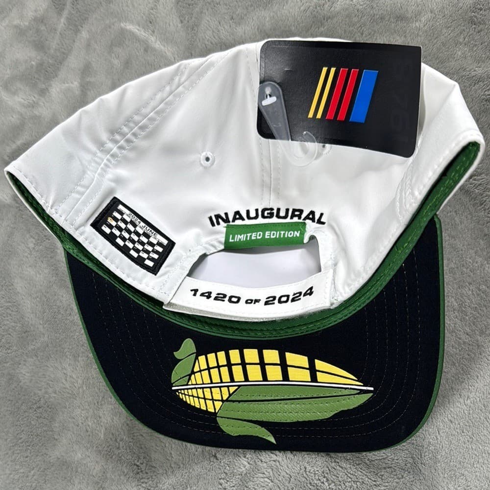 NWT NASCAR Iowa Corn Green & White Hat 2