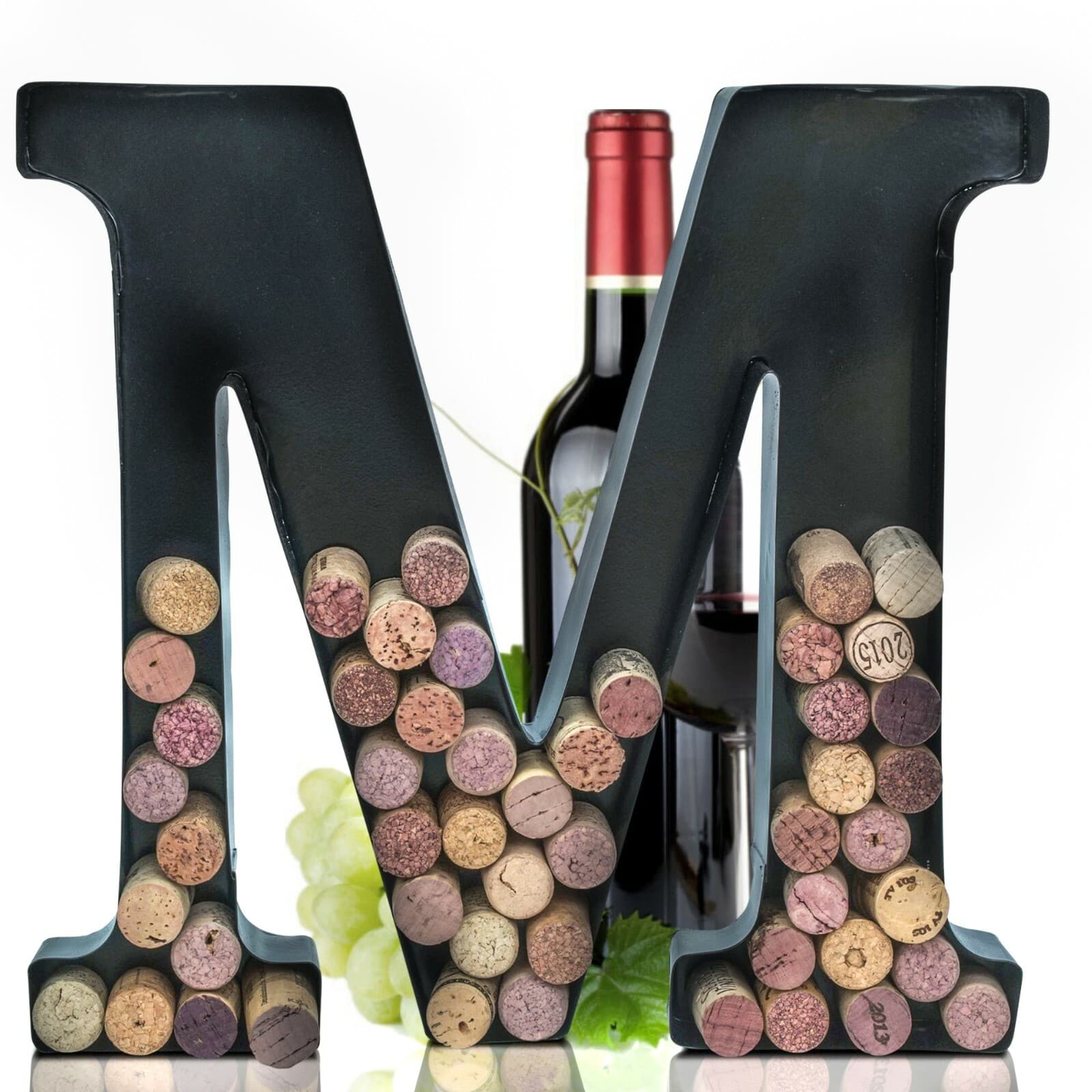 Made Easy Kit Metal Letter Wine Cork Keepsake Holder Monogram w/Wall Mount Kit 3