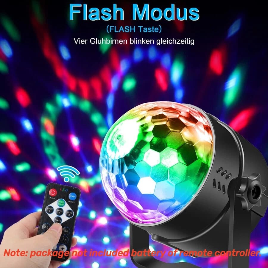 Party Magic Disco Ball Light LED Club RGB Rotating KTV Bar DJ Stage Light Remote 6