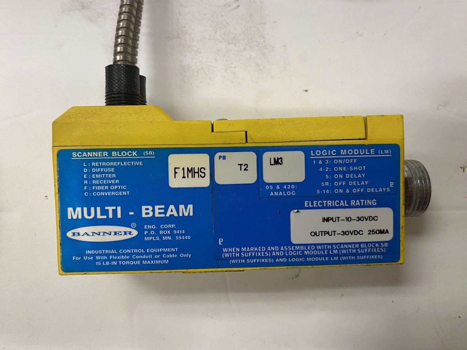 F1MHS Banner Multi-Beam F1MHS Scanner Block Logic Module 2