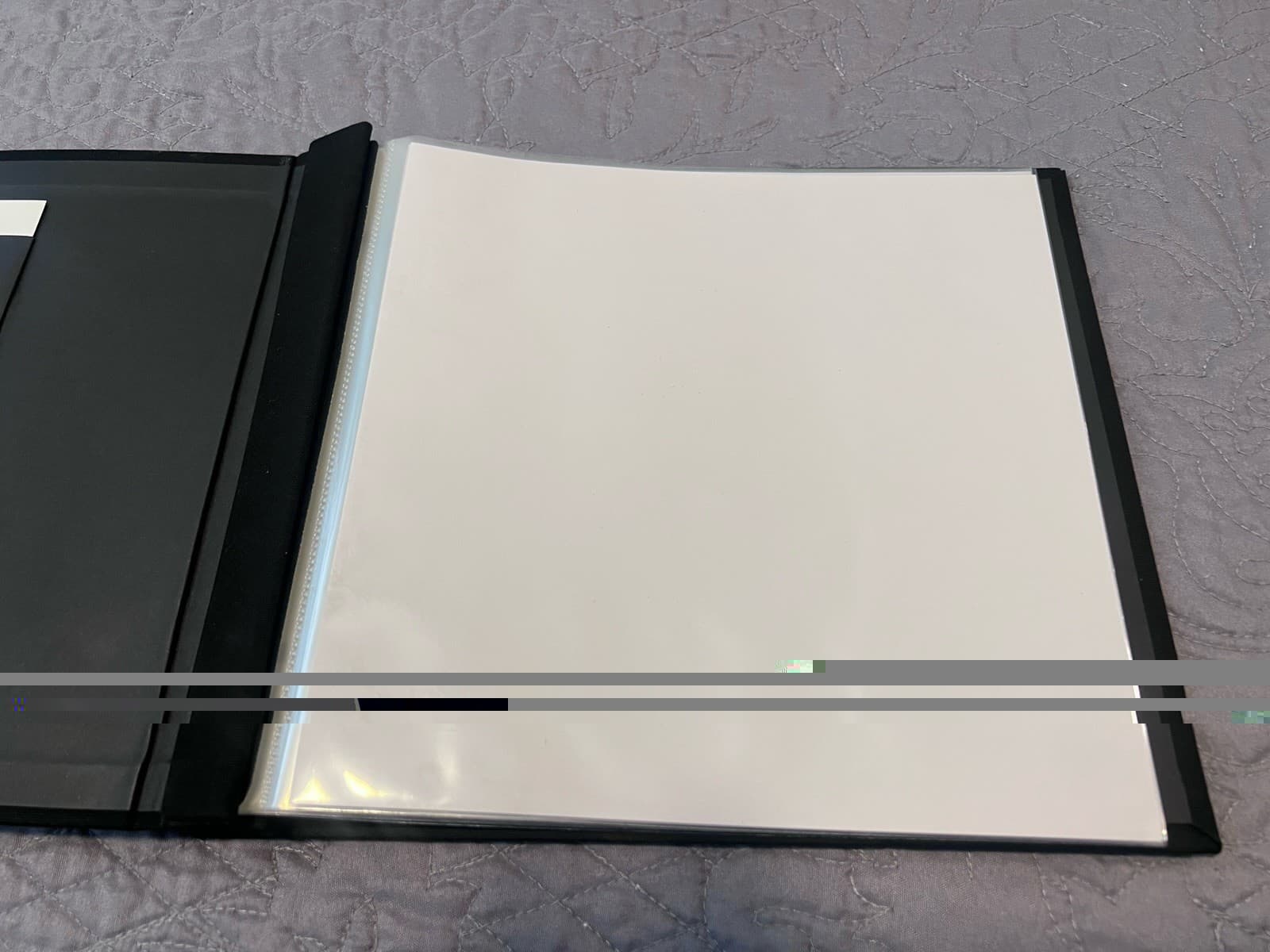 Black Linen Photo Album (15) 8.5”x 8.5” Pages Expandable Post Bound New 4