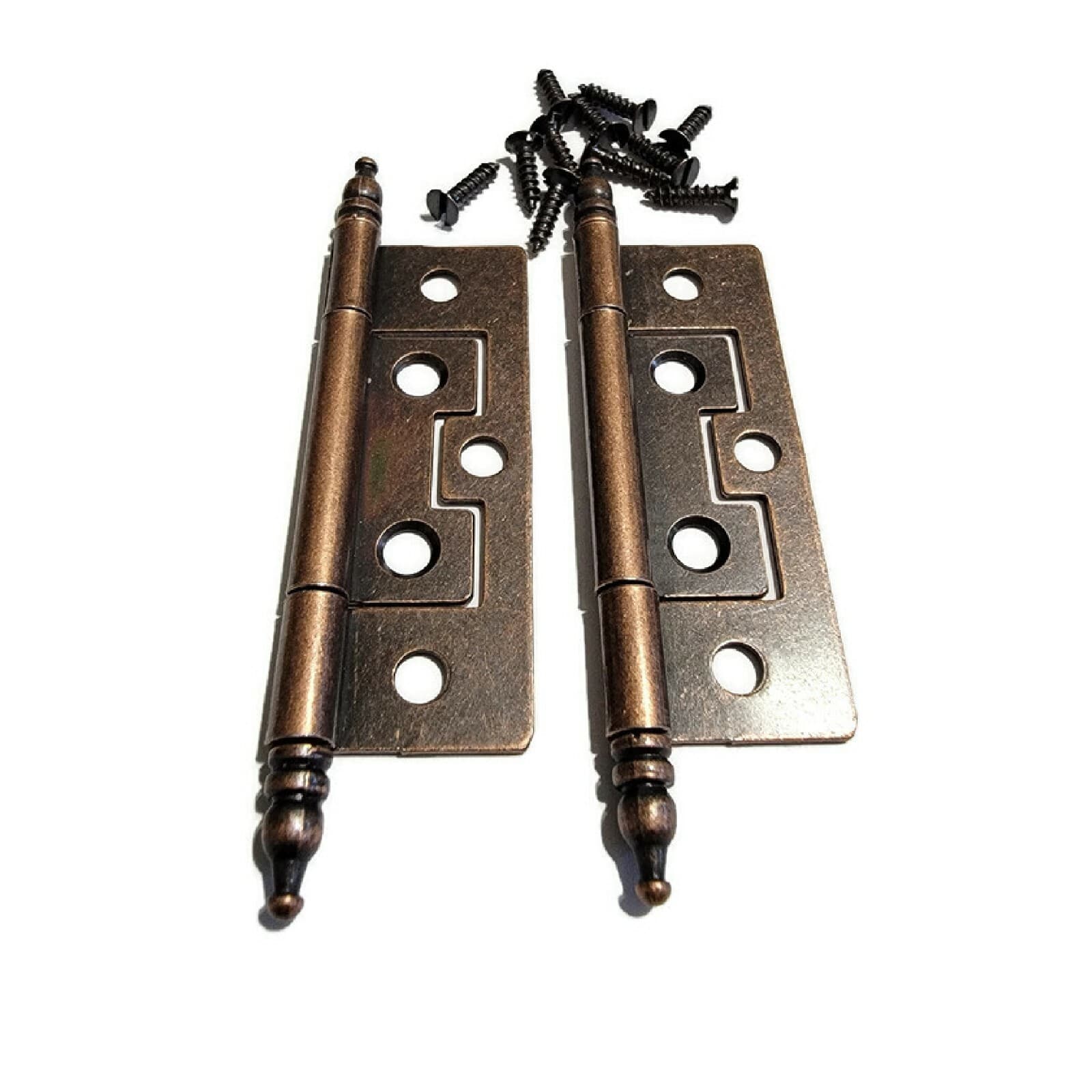 Steeple tipped steel hinges with antique copper finish No Mortise -Fast Install 2
