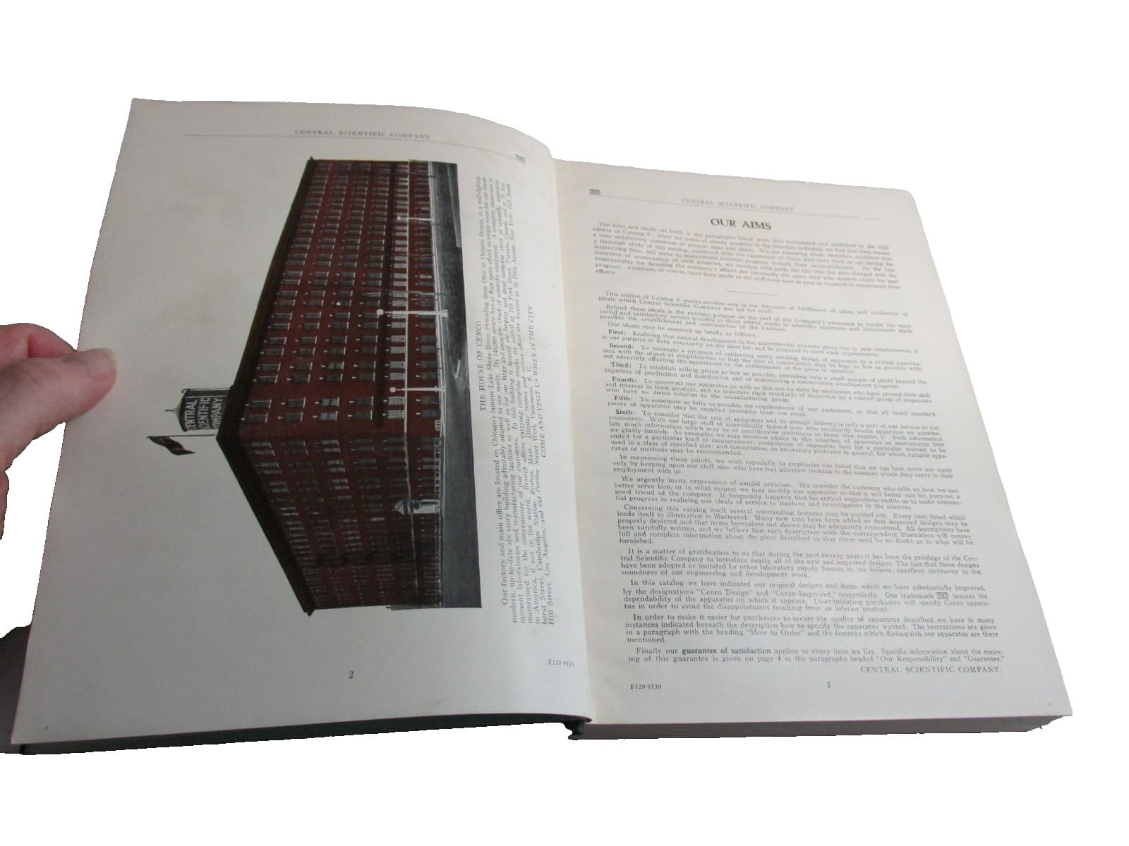 1929 CENTRAL SCIENTIFIC CO. CATALOG F Physical Apparatus, Microscopes, Scales 4