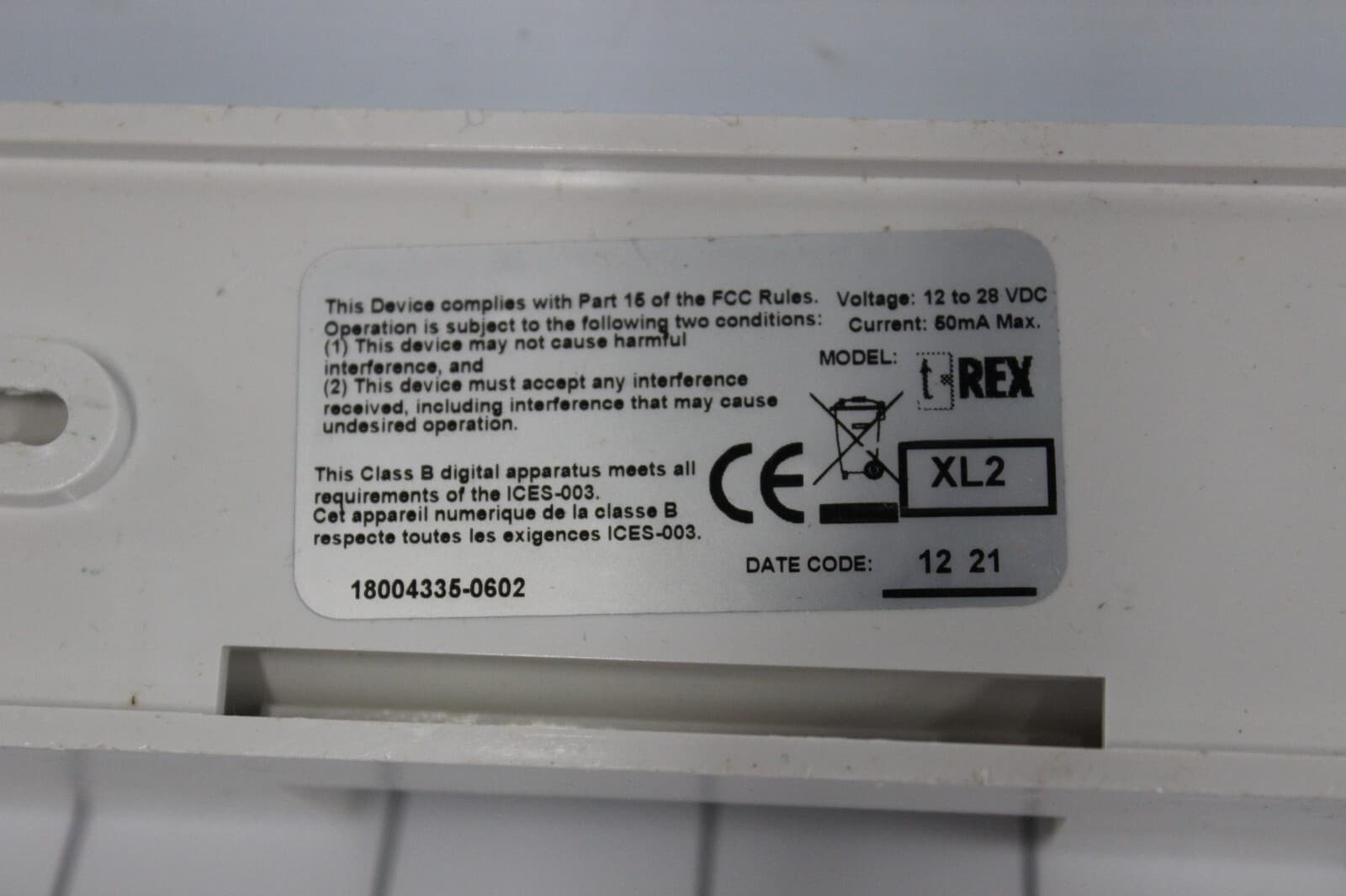 Kantech TREX-XL2 Request to Exit Detector 4