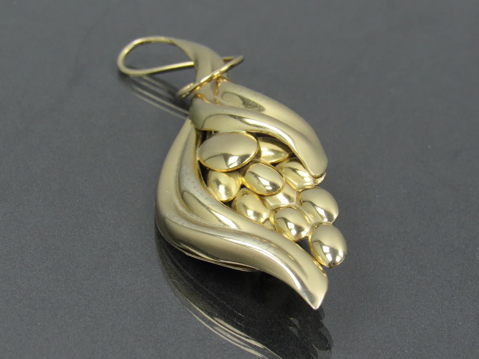 Huge Rare NAPIER Vermeil Sterling Silver Abstract Floral BROOCH PIN 25.2gm 6