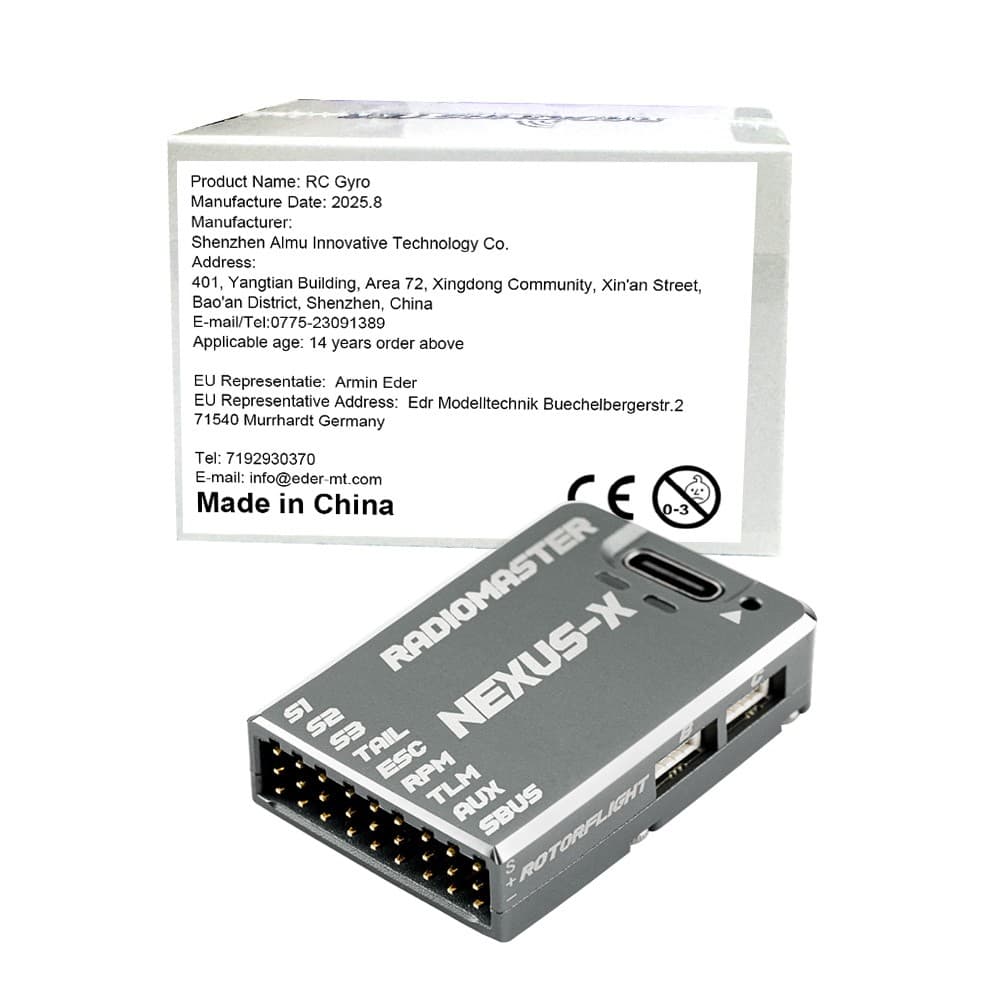 Radiomaster Nexus-X RC Helicopter Flight Controller Rotorflight Gyro 5