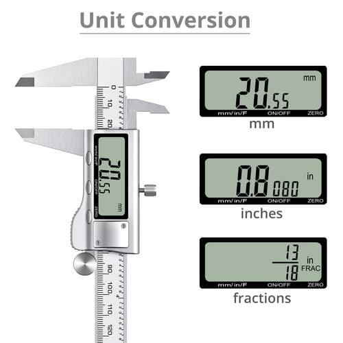 Neoteck 6"Digital Caliper Vernier Micrometer+Feeler Electronic Gauge 0.0005" 5