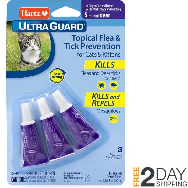 Flea Treatment Medicine for Cats Dogs Kittens Effective Control Topical Drops