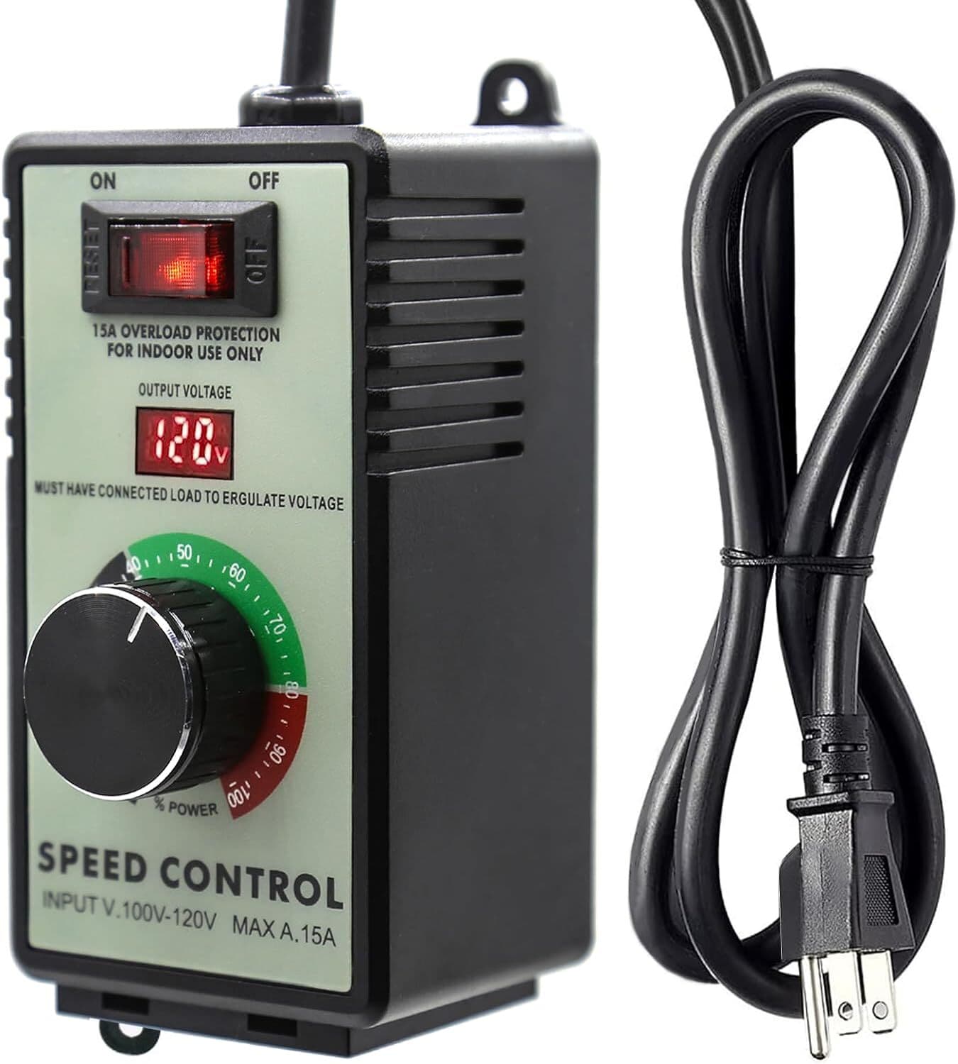 Variable Speed Controller for Router Fan Electric Motor Rheostat 120V Adjuster 3