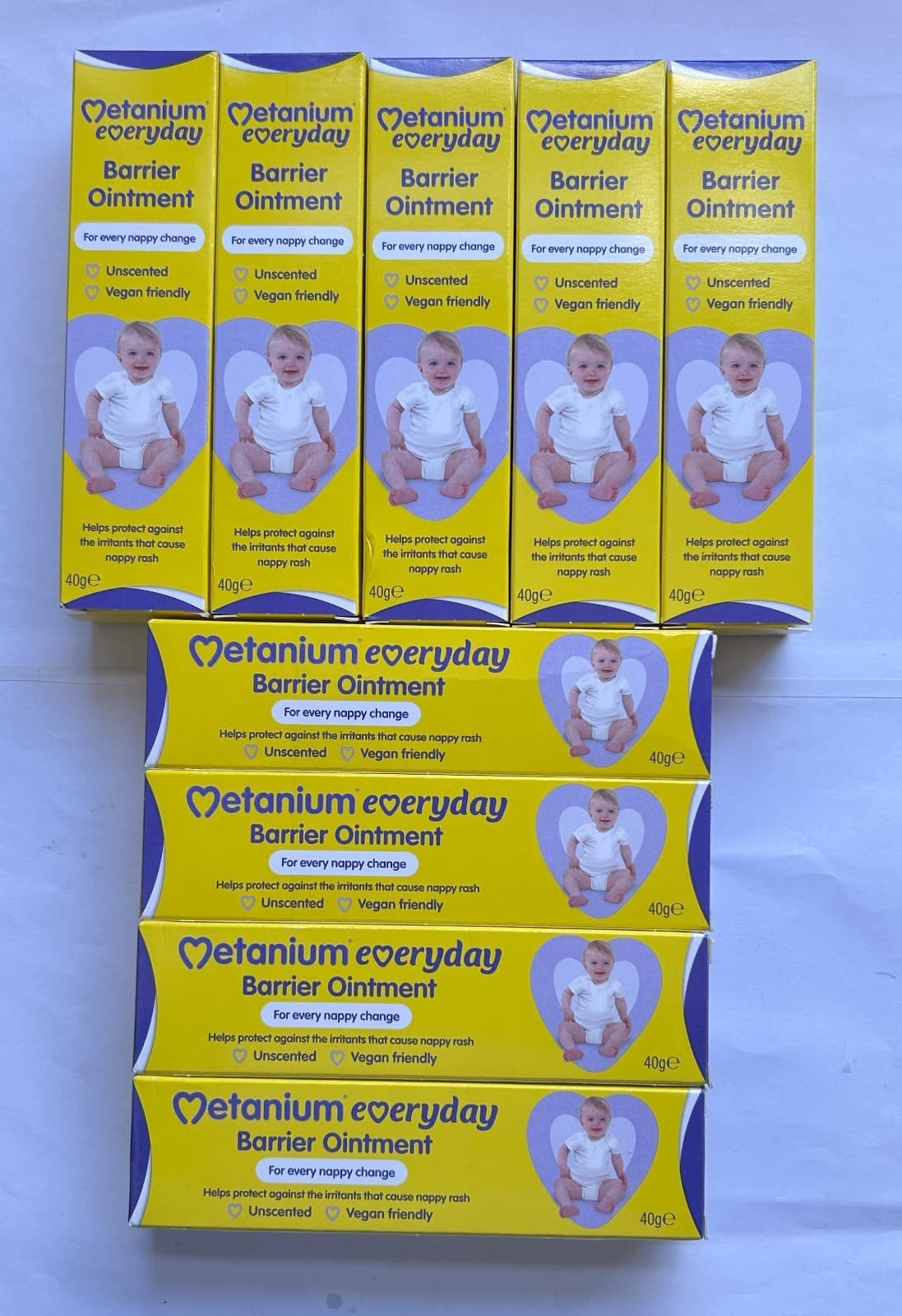 9 x 40g Metanium Everyday Nappy Rash Barrier Ointment. Expiry 2027 (BNIB)