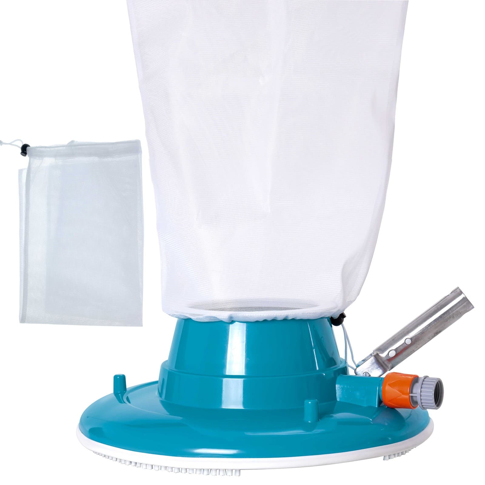 Swimming Pool Leaf Terminator Vacuum, 15" Cleaner, 2 Debris Eater Bags, 8 Jets