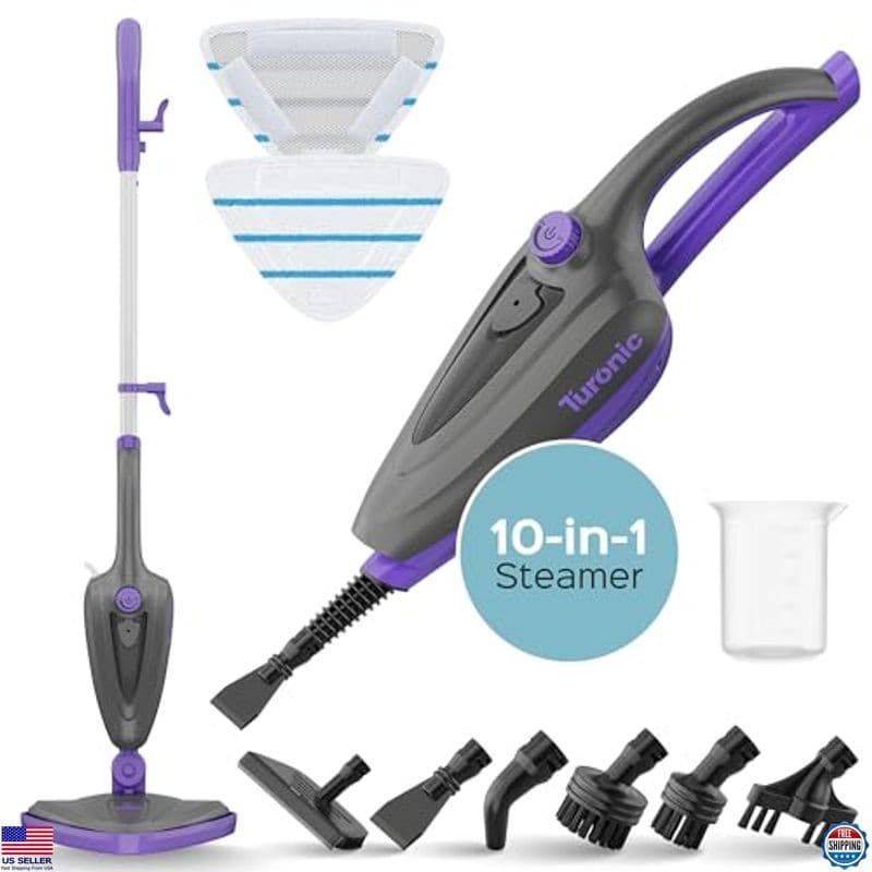 Turonic ST3 10-in-1 Steam Mop - 1500W, 110°C Steam, 25-Min Runtime, Handheld 2