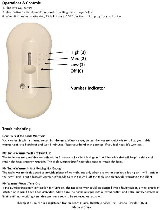 Therapist’s Choice Deluxe Fleece Massage Table Warmer, w/DETACHABLE 13 Foot  4