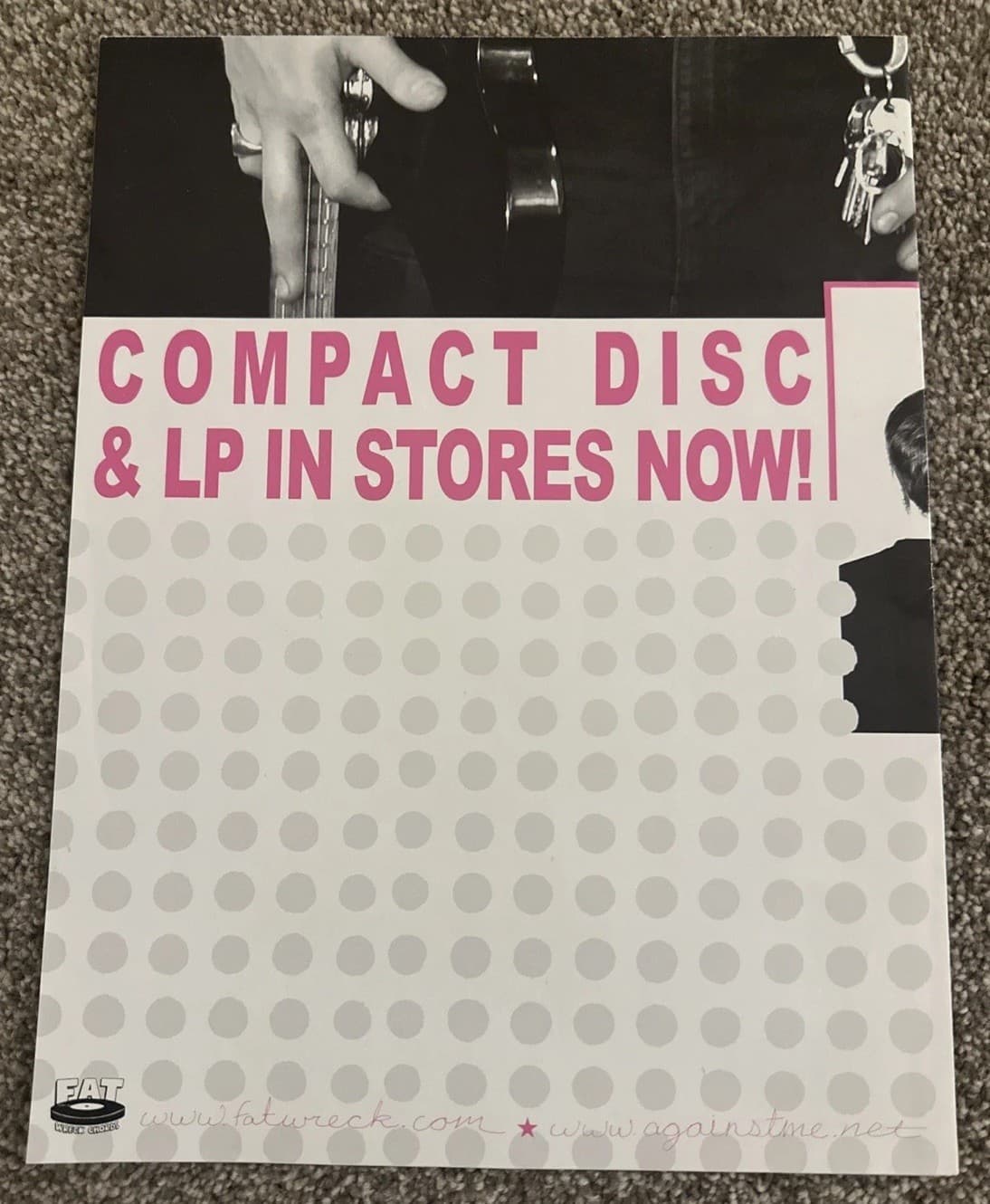 Against Me! 2004 Eternal Cowboy Fat Wreck Chords Poster Punk Band 3