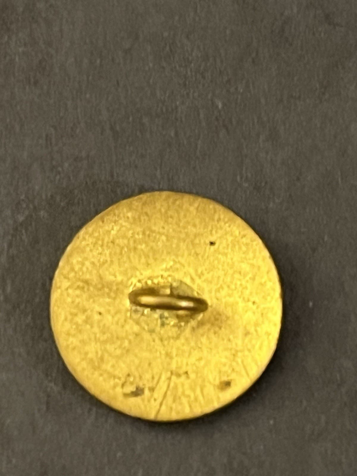 2 VTG Button Shank Antique Aqua  Paint Rose 1/2" Gold Enamel Hearts? 3