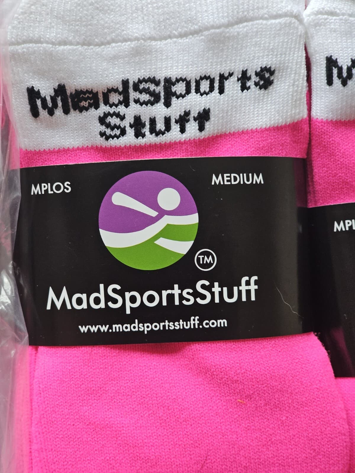 Madsports Stuff MPLOS Youth Medium Neon Pink Baseball Socks & Belts 2 Set New 5