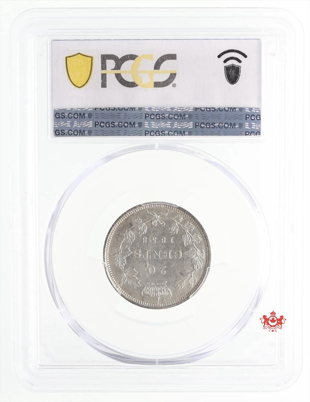 1858 Canada 20 Cents Re-engraved 5 - PCGS AU50 - 57689152 3