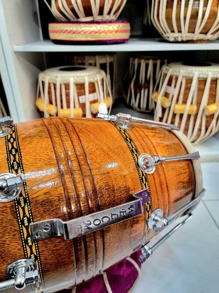 Handmade Mango Wood Pro Dholak Indian Folk Drum Nuts/Bolt SHIPS FAST FROM CANADA 5