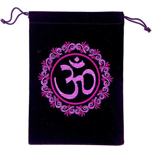 Black Velvet OM Tarot Card Bag