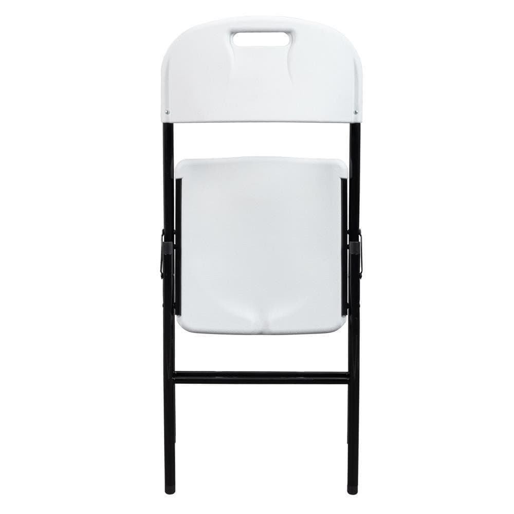 Set of 12 Commercial Folding Chair Seat Event Set for Outdoor Garden White 5