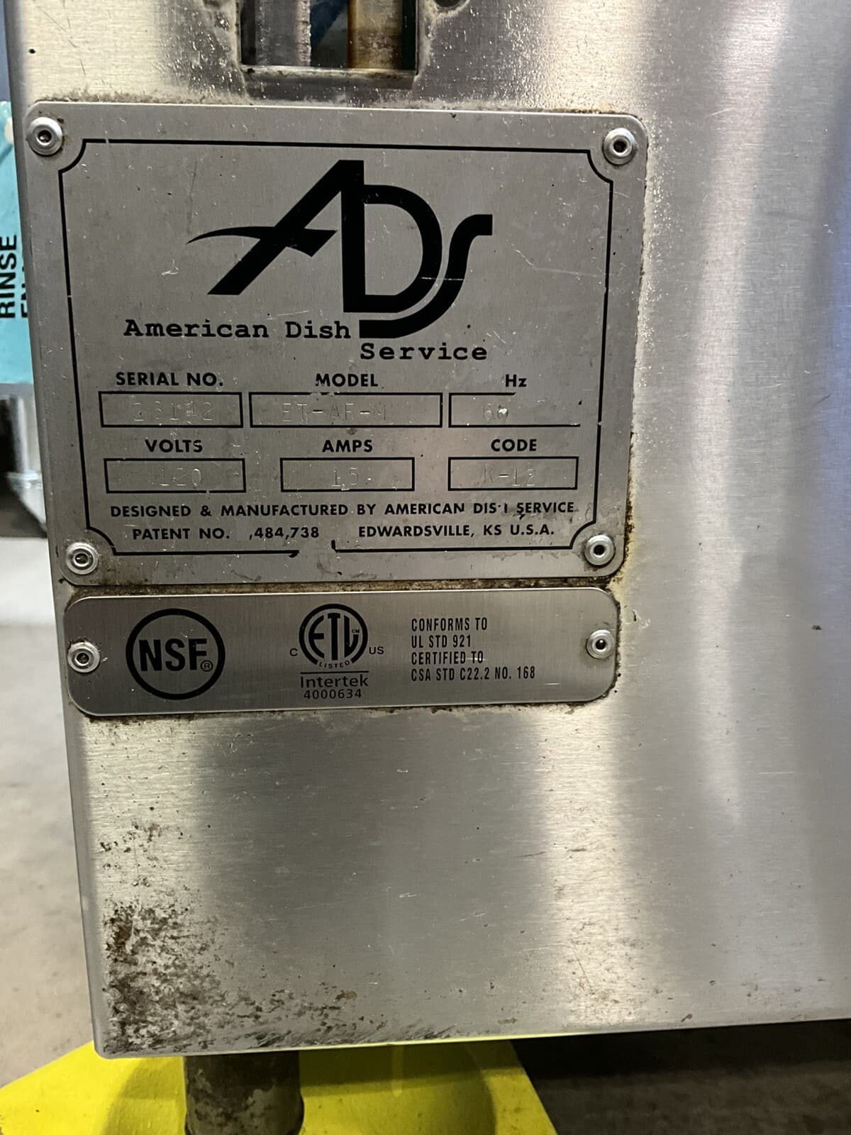 American Dish ET-AF-M-PH 25" Undercounter,37 Racks/Hr-51 Gal/Hr-Low Temp with Bo 6