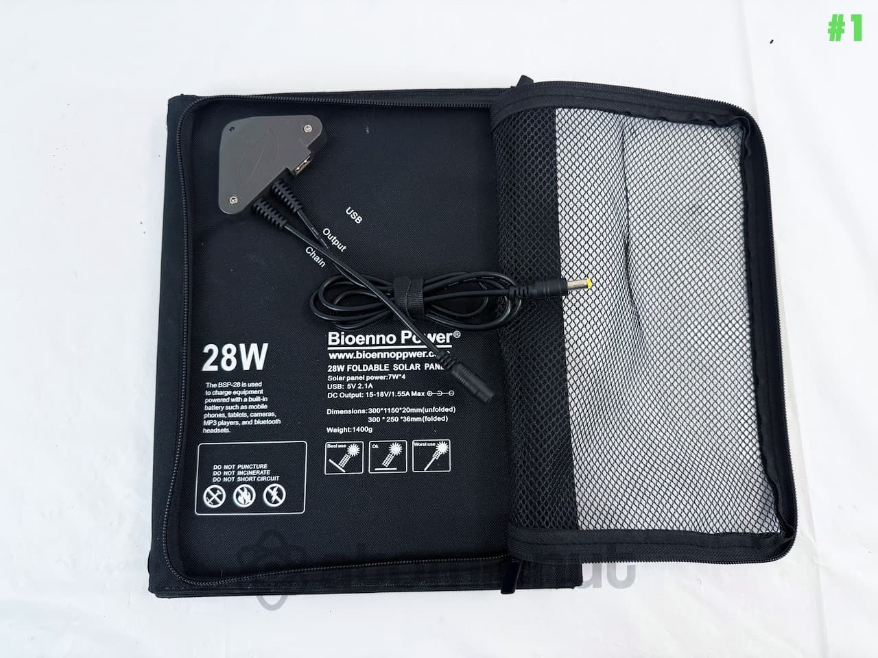 Bioenno Power 28 Watt Foldable Solar Panel BSP-28 6