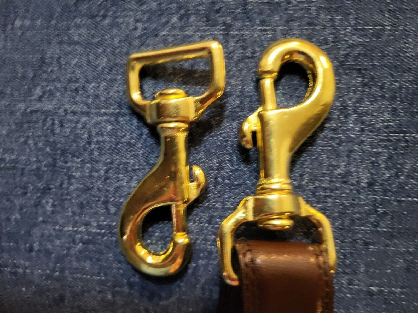 3" Solid Brass Swivel Snap Clip with 1" Strap Square Eye SWL 66 (2 Count) 3