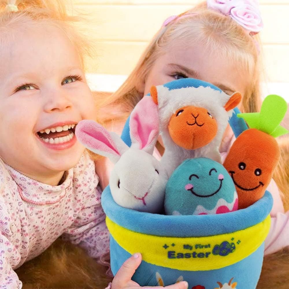 teytoy My First Easter Basket Playset Stuffed, Nontoxic Fabric Baby Toys...  6